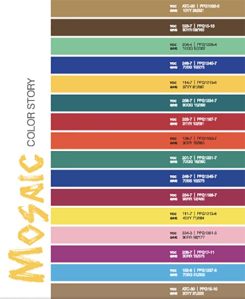 2014 Exterior Color Trends Pittsburgh Paints Mosaic color trend