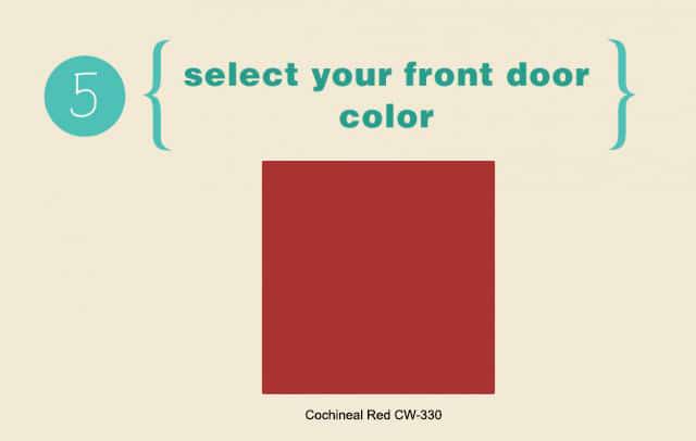 Red Front Door Enhances Home With Designer Roof