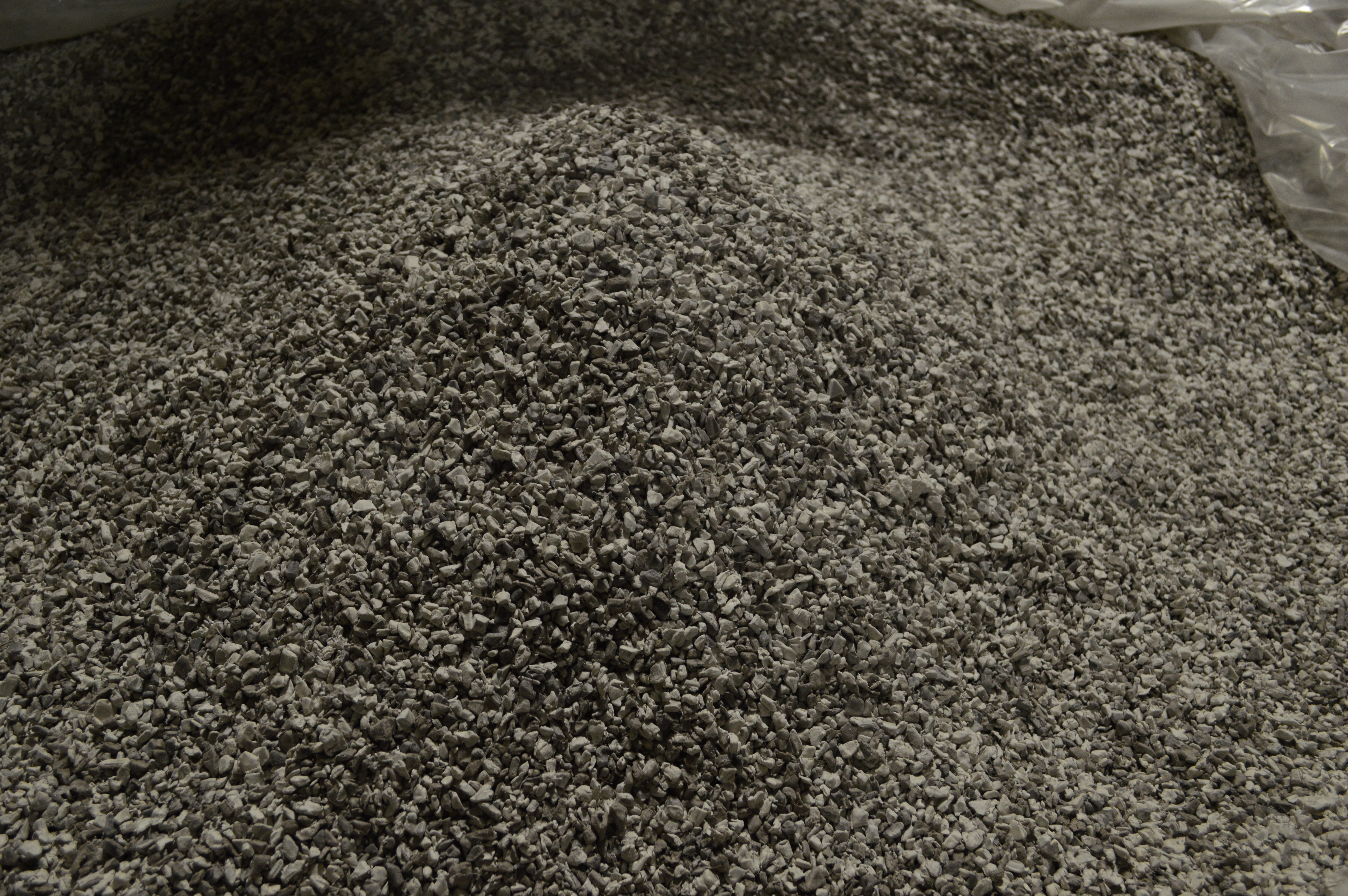 ground polymer from recycling system