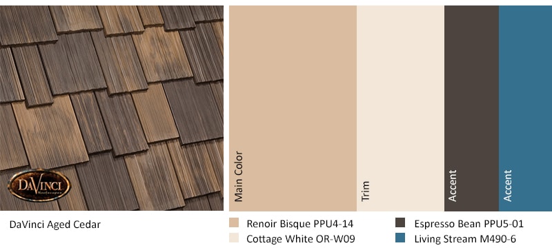 Nature Crafted Collection Aged Cedar Exterior Color Scheme