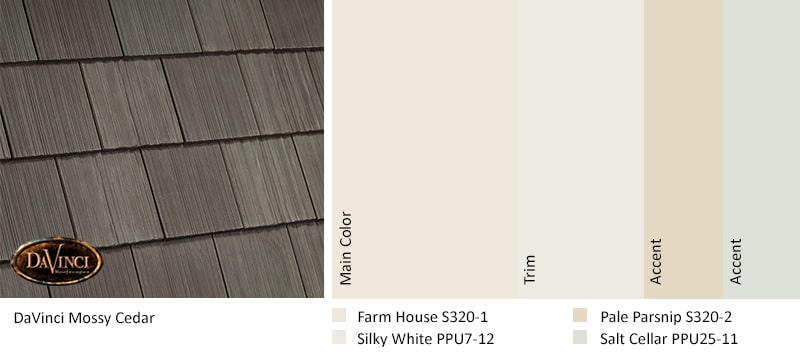 Mossy Cedar Roof exterior color schemes Nature Crafted Collection