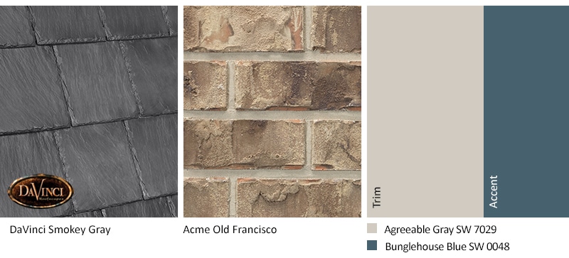 tan brick exterior color schemes with Bellaforté Slate Smokey Gray