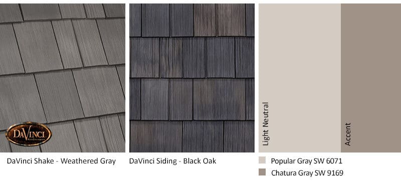 2. Select Shake – Weathered Gray – Black Oak Shake Siding Exterior Color Schemes