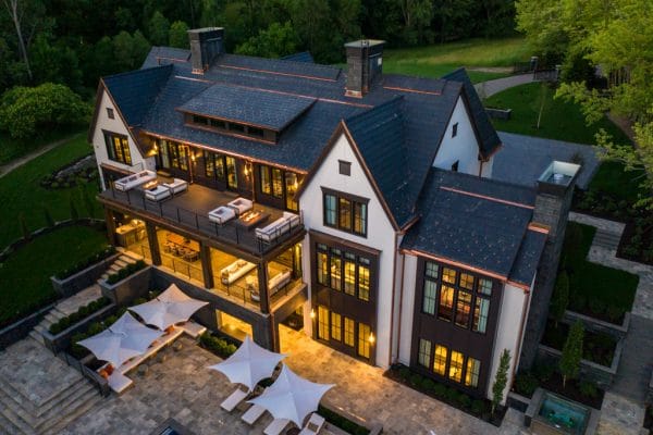 What an incredible home... and what an incredible synthetic slate roof from DaVinci