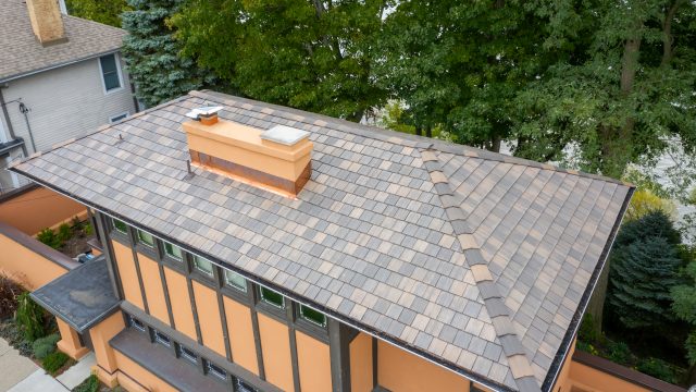 A closer look at the DaVinci roof on this historic Frank Lloyd Wright home.