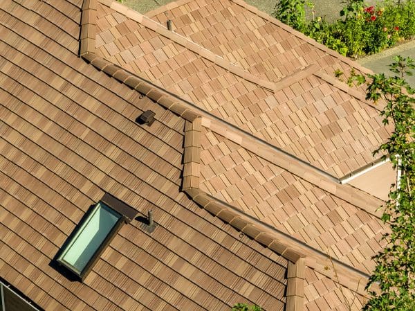 This no-maintenance synthetic shake roof by DaVinci provides the authentic look of slate without the expensive maintenance. 