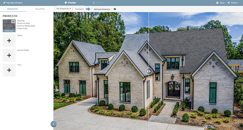 Choosing a roof color is more fun with our Color Visualizer, which lets you upload actual images of your home. 