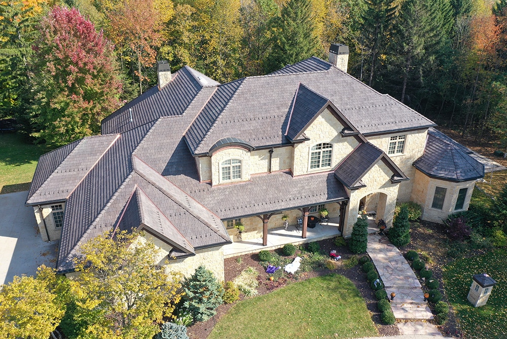 Durable Select Shake composite roofing will protect this home for decades to come. 