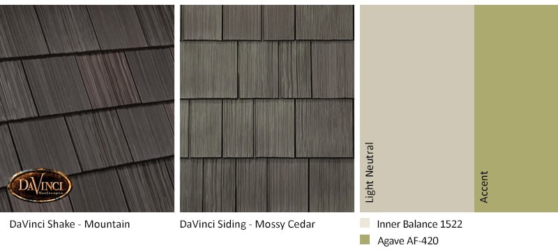 1. Single-Width Shake – Mountain – mossy cedar Shake Siding Exterior Color Schemes 