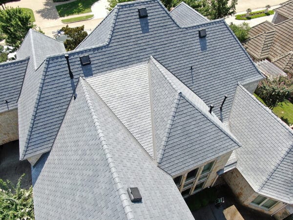 The worry-free composite slate roof on this home adds both aesthetic beuty and peace of mind. 