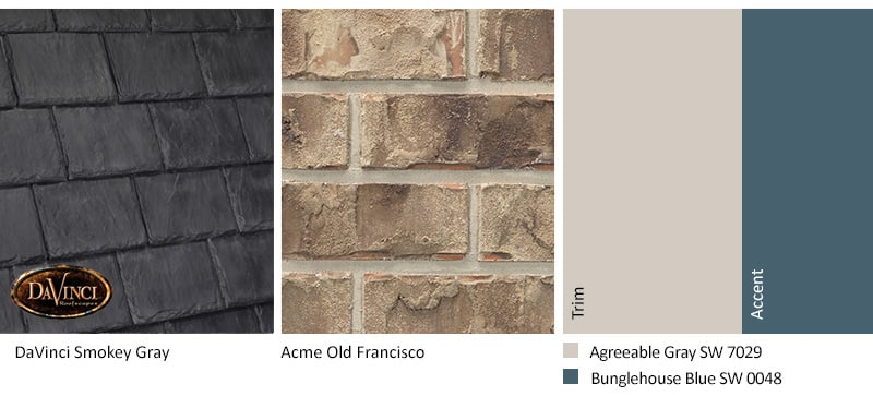 tan brick exterior color schemes with Province Slate Smokey Gray